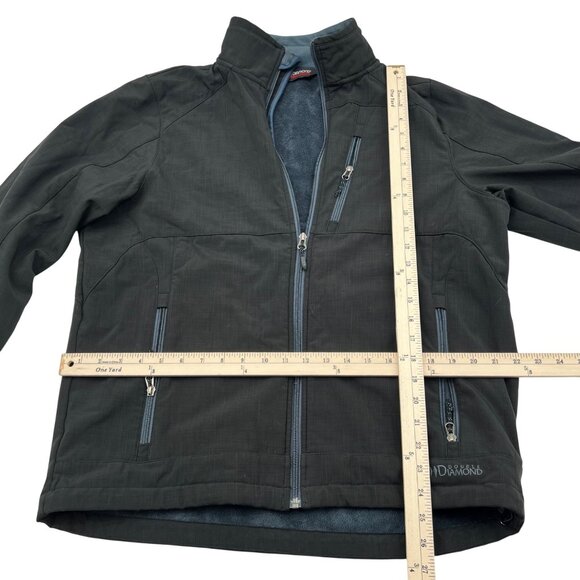 Black Diamond Men's Double Diamond Gray Jacket Medium Polyester Blend Full Zip - Picture 4 of 5